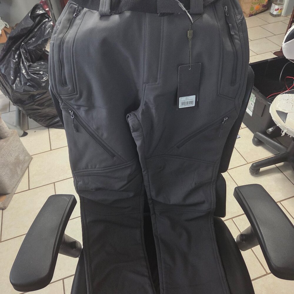 Free Soldier F.A. 952303 Grey Fleece Lined Soft Shell Snow Ski Pants